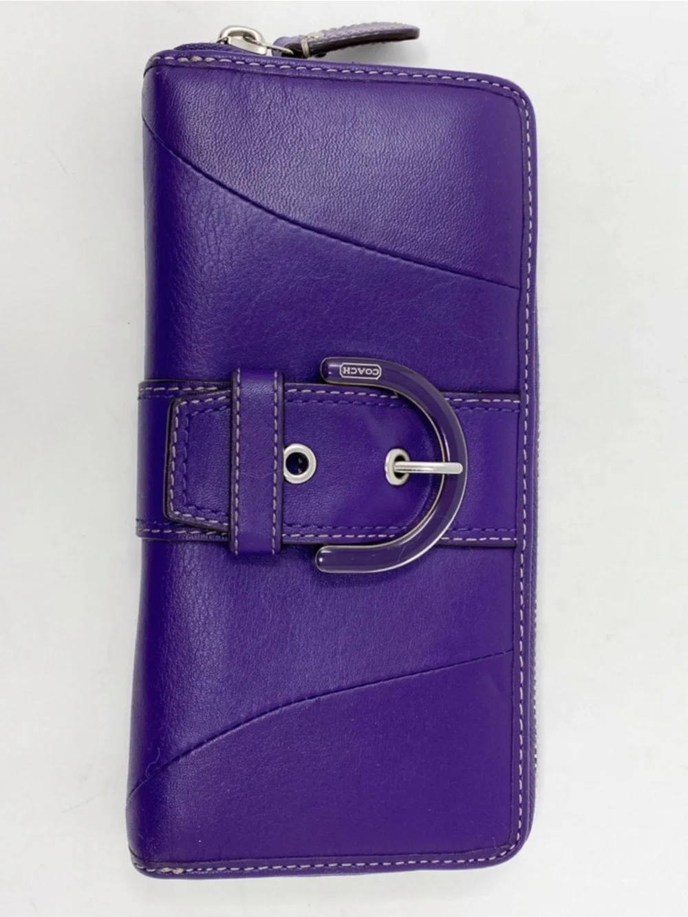 Coach Vintage Deep Purple Soho Zip Around Wallet